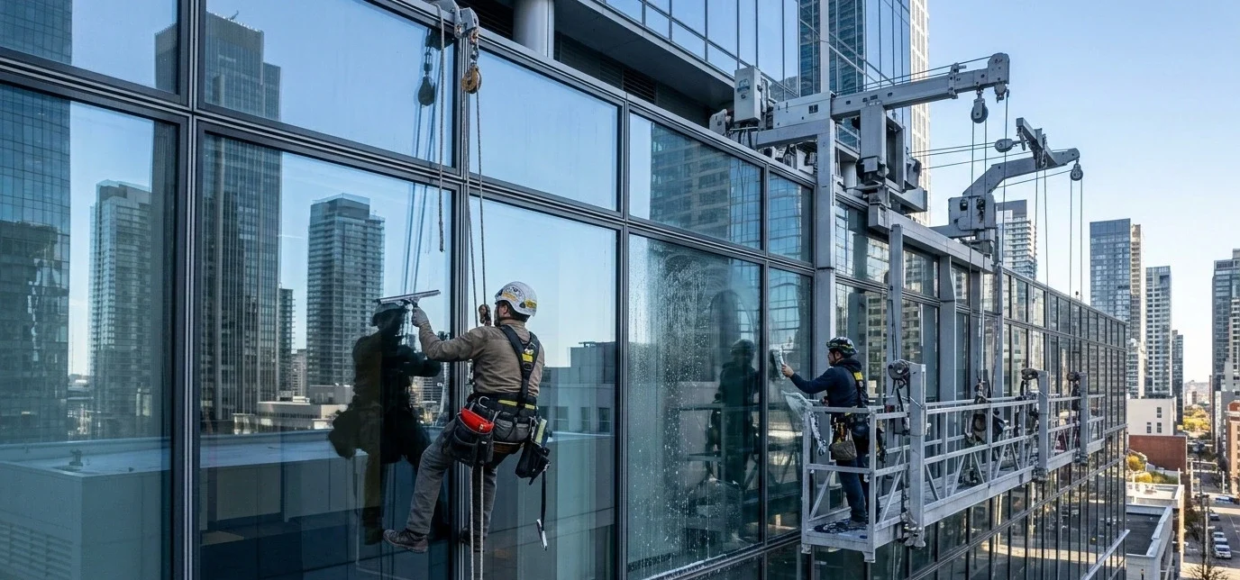 معدات تنظيف الواجهات الزجاجية